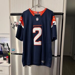 Nike Navy and Orange Broncos Jersey